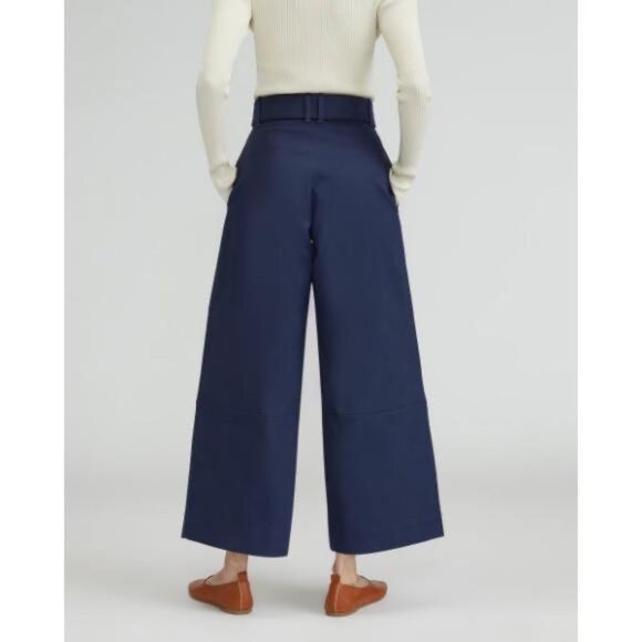 EVERLANE The Structured Cotton Belted Pant NWT - Picture 2 of 10